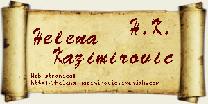 Helena Kazimirović vizit kartica